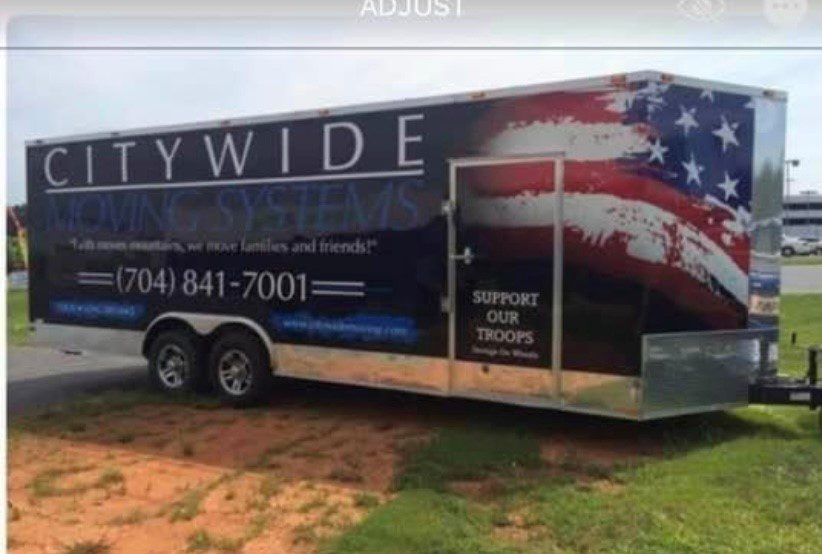 Citywide Moving Systems Support Our Troops patriotic trailer